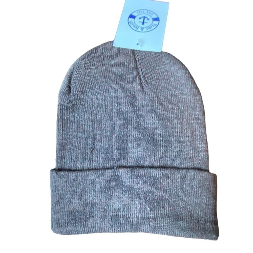 Yacht & Smith Grey Knit Fisherman’s Beanie  unisex one size NWT